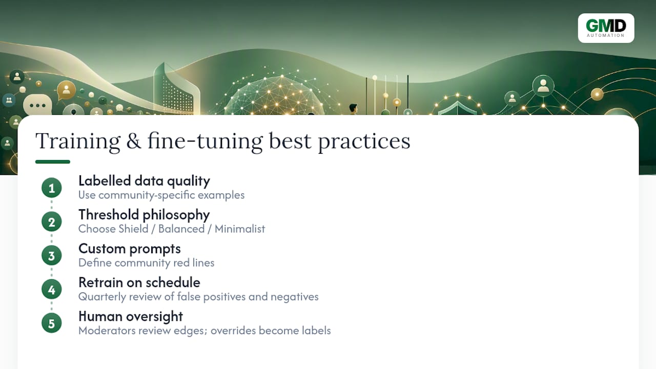 Best practices for training and fine-tuning your moderation models — overview diagram