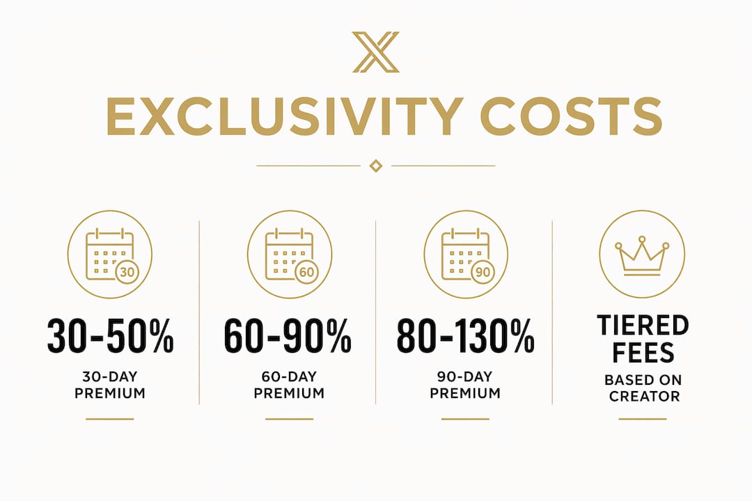 Infographic showing brand exclusivity premium percentages