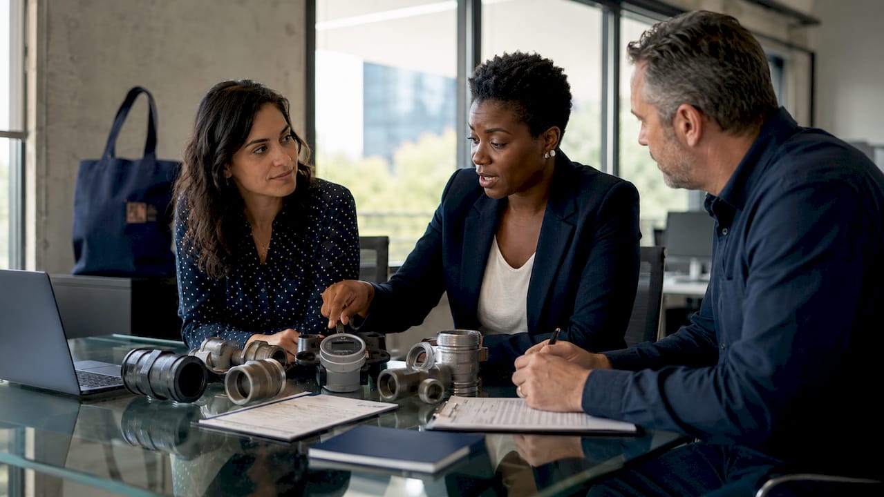 Hiring managers reviewing trade skill assessments