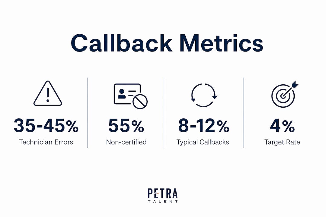 Infographic illustrating key HVAC callback metrics