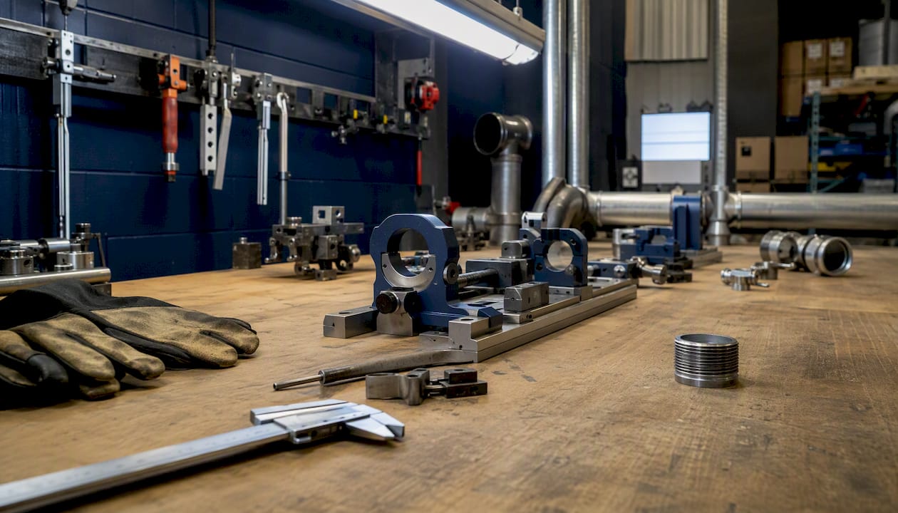 Mechanical tools and equipment staging area