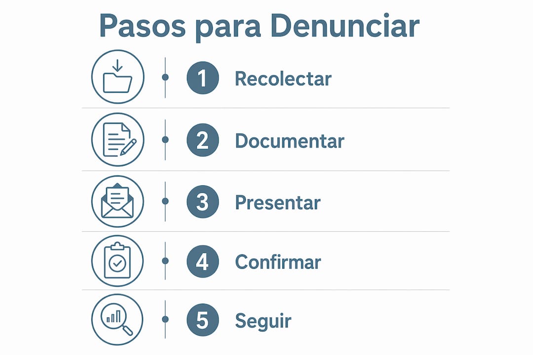 Guía visual para reportar una estafa paso a paso
