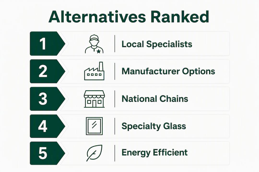 Infographic showing ranked window replacement alternatives