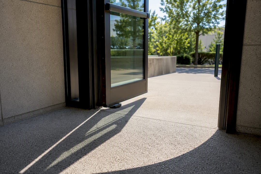 Accessible door maneuvering clearance floor space