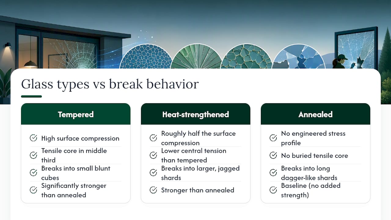 Why Tempered Glass Break Patterns Look the Way They Do — overview diagram