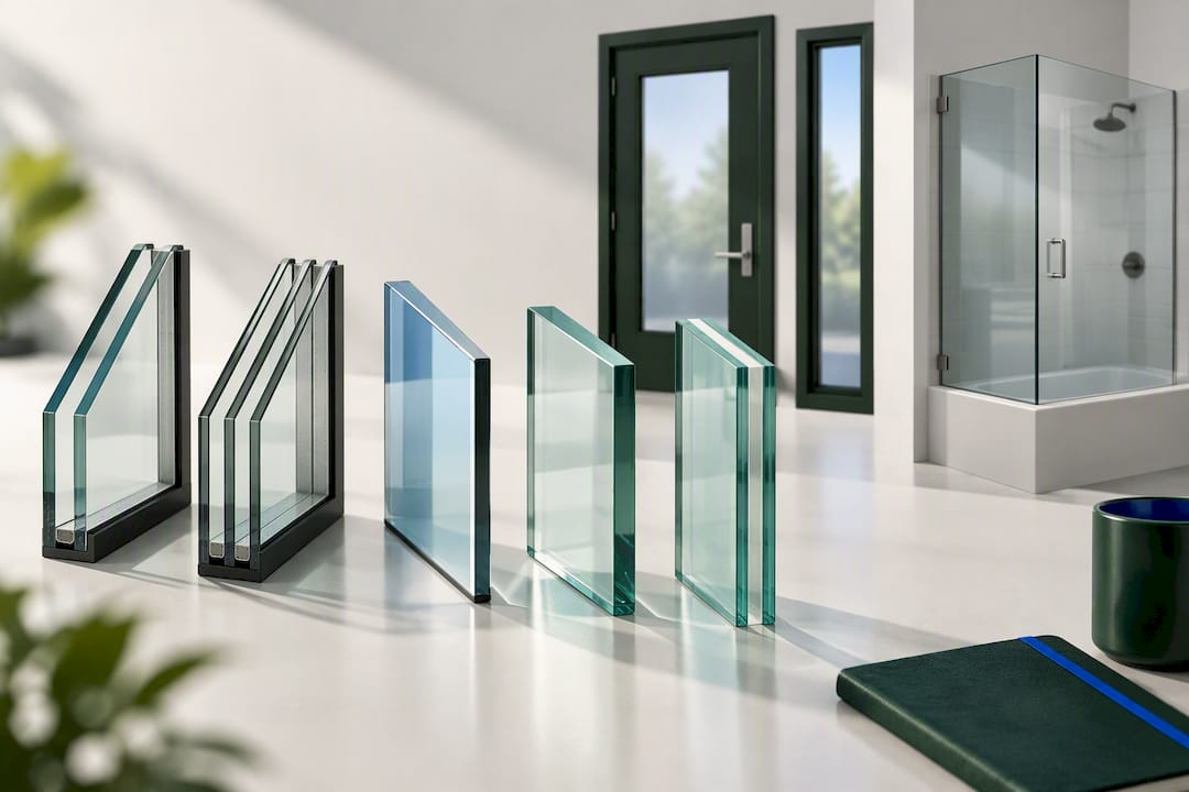 Illustration of window glass types and safety locations
