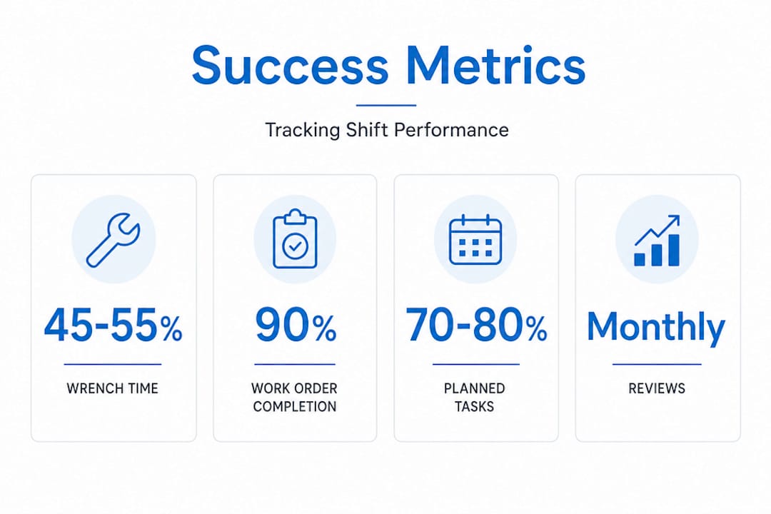Infographic displaying KPIs for maintenance scheduling