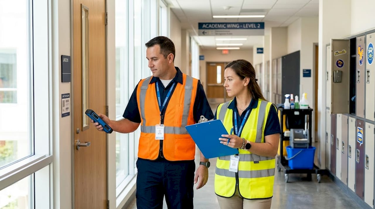 Facilities team conducting campus asset inventory