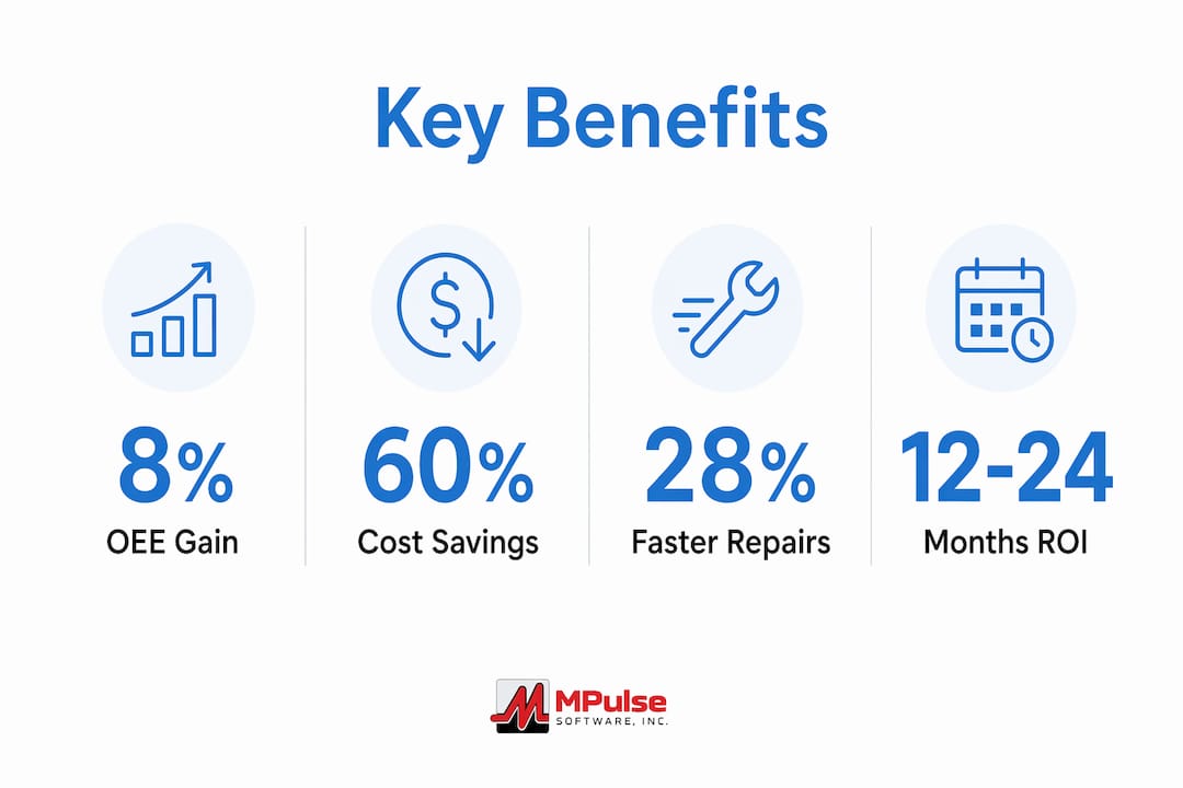 Infographic showing benefits of real-time asset monitoring