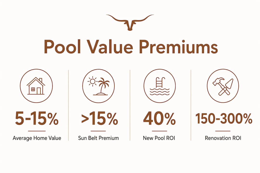 Infographic showing pool value impact statistics