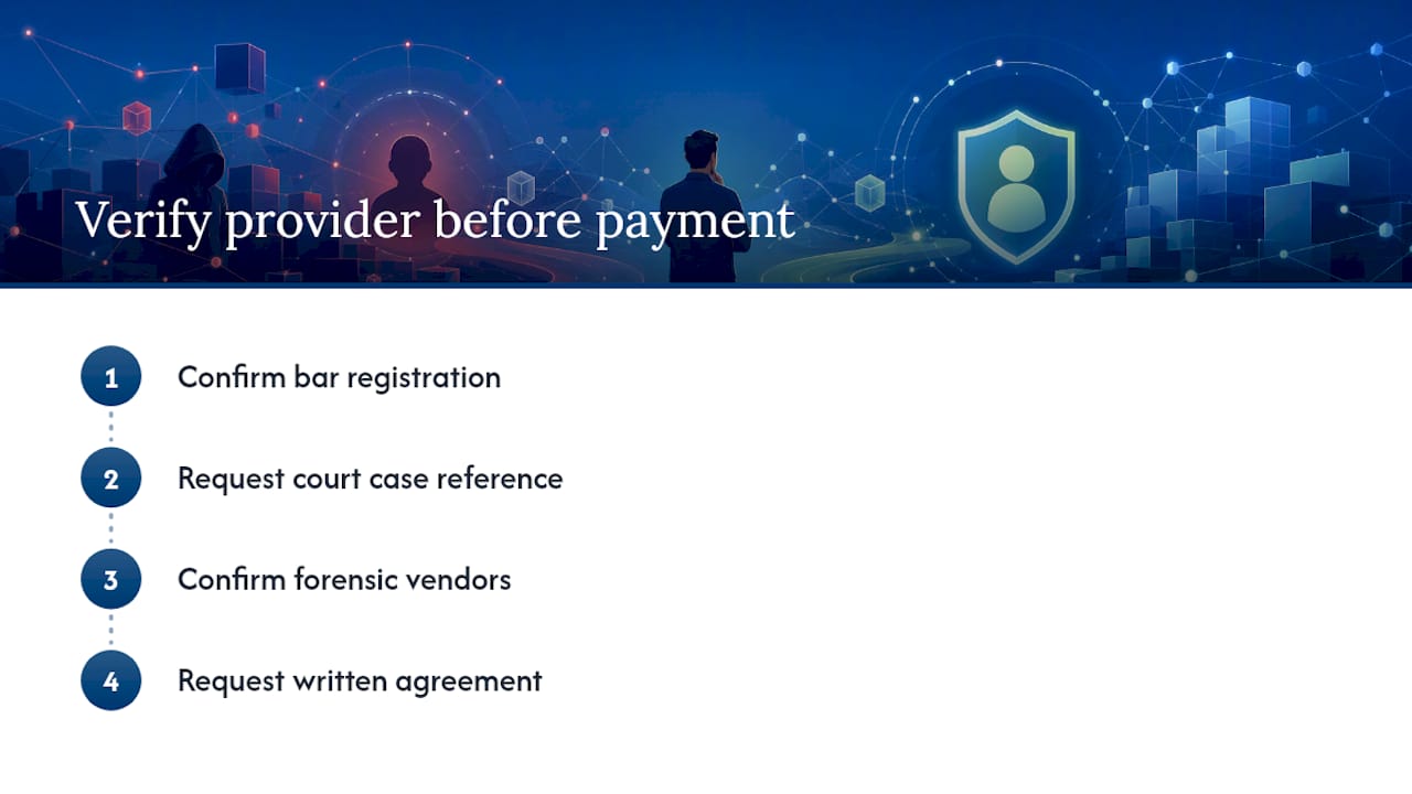 Diagram of provider verification steps