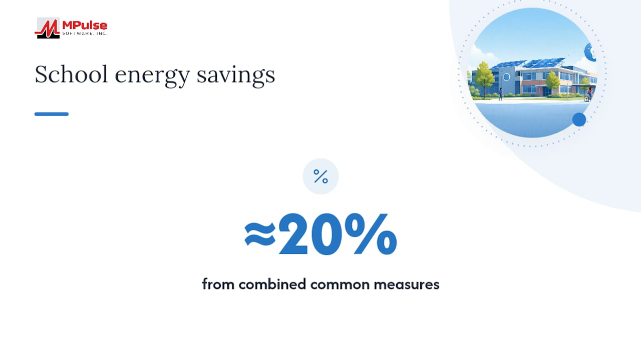 Comparison of school energy-saving tips and impacts