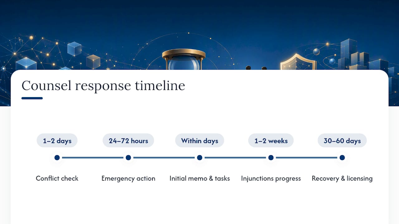 Crypto recovery counsel timeline from emergency action to advisories