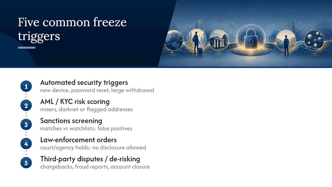 Five reasons an exchange account may freeze