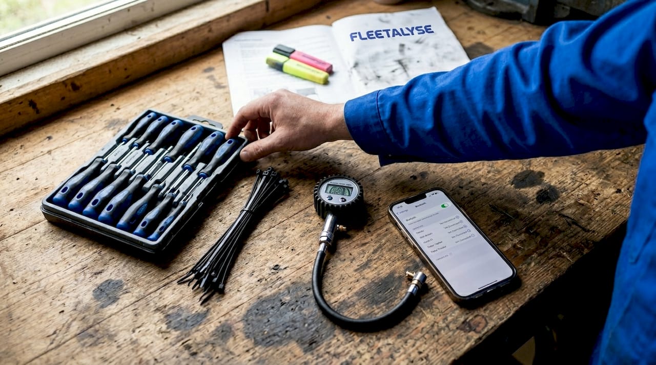 Installation tools for trailer tracking displayed