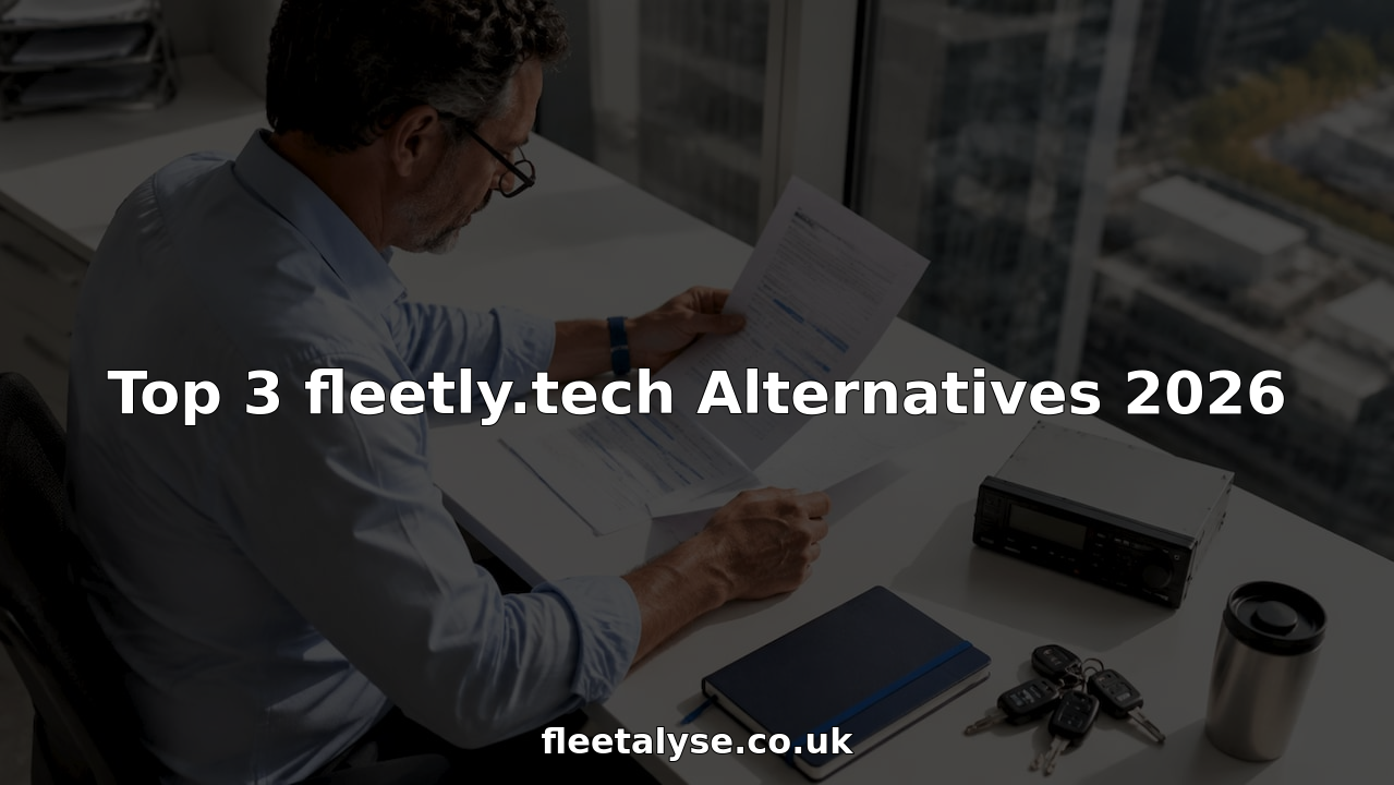 Fleet manager reviewing compliance documents at desk