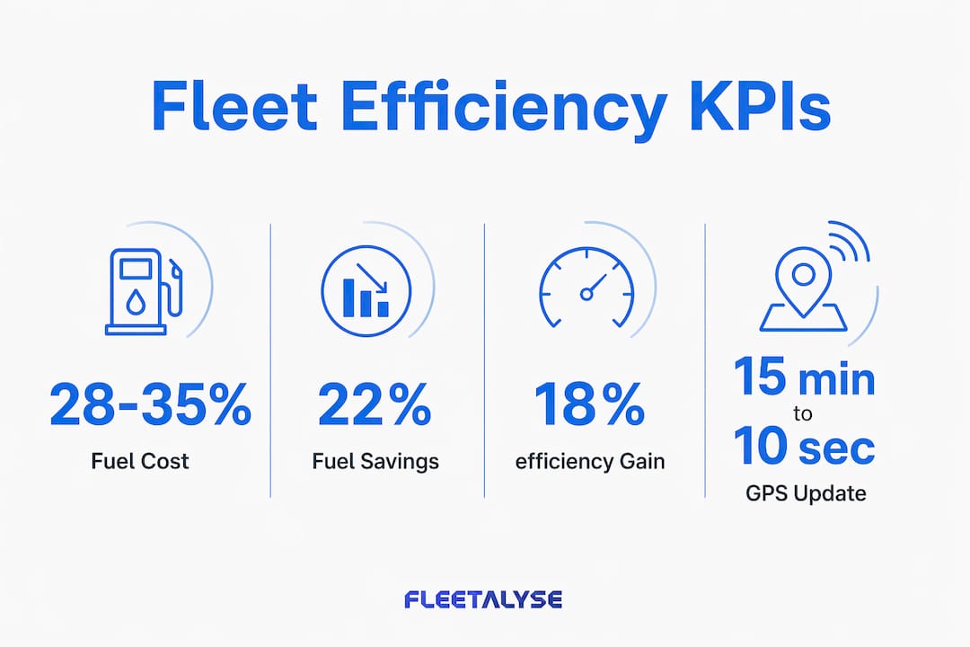 Infographic highlighting fleet efficiency key statistics