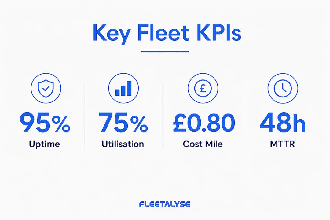 Infographic highlighting key fleet productivity KPIs