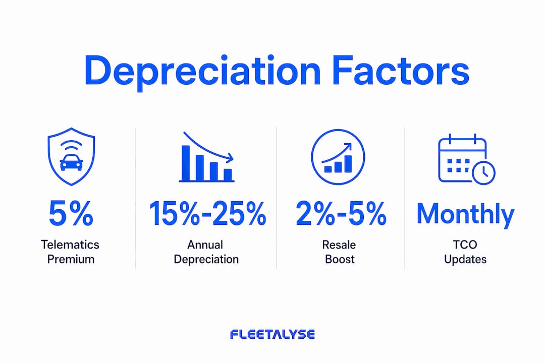 Infographic illustrating key fleet depreciation factors