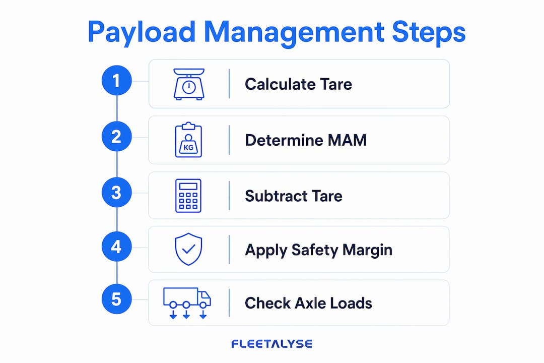 Infographic showing the steps of HGV payload management