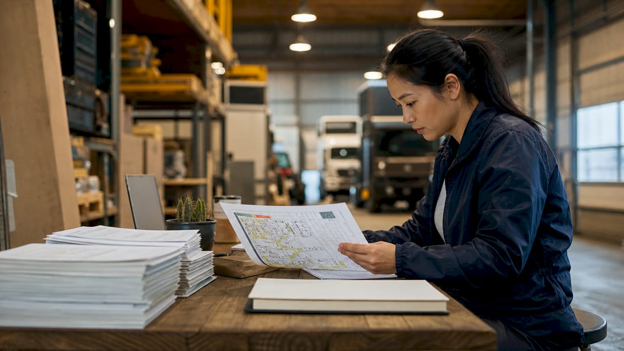 Hands reviewing transport system printouts