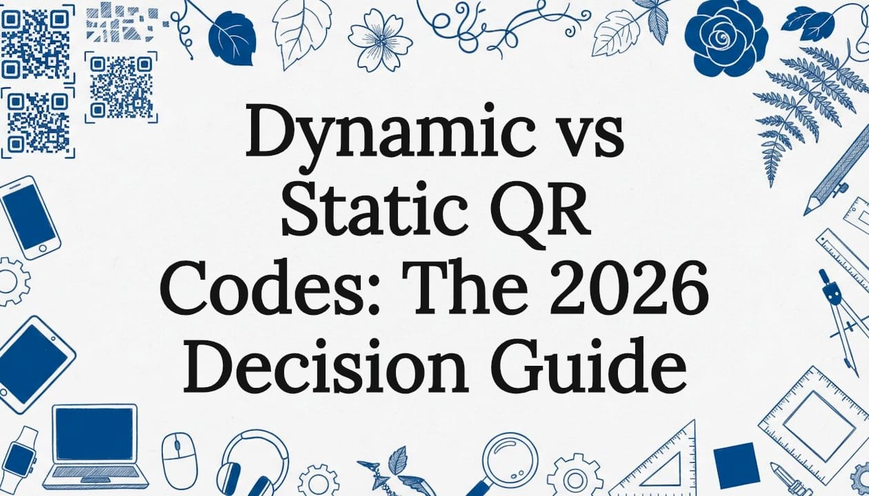 Decorative title card illustration for QR code article