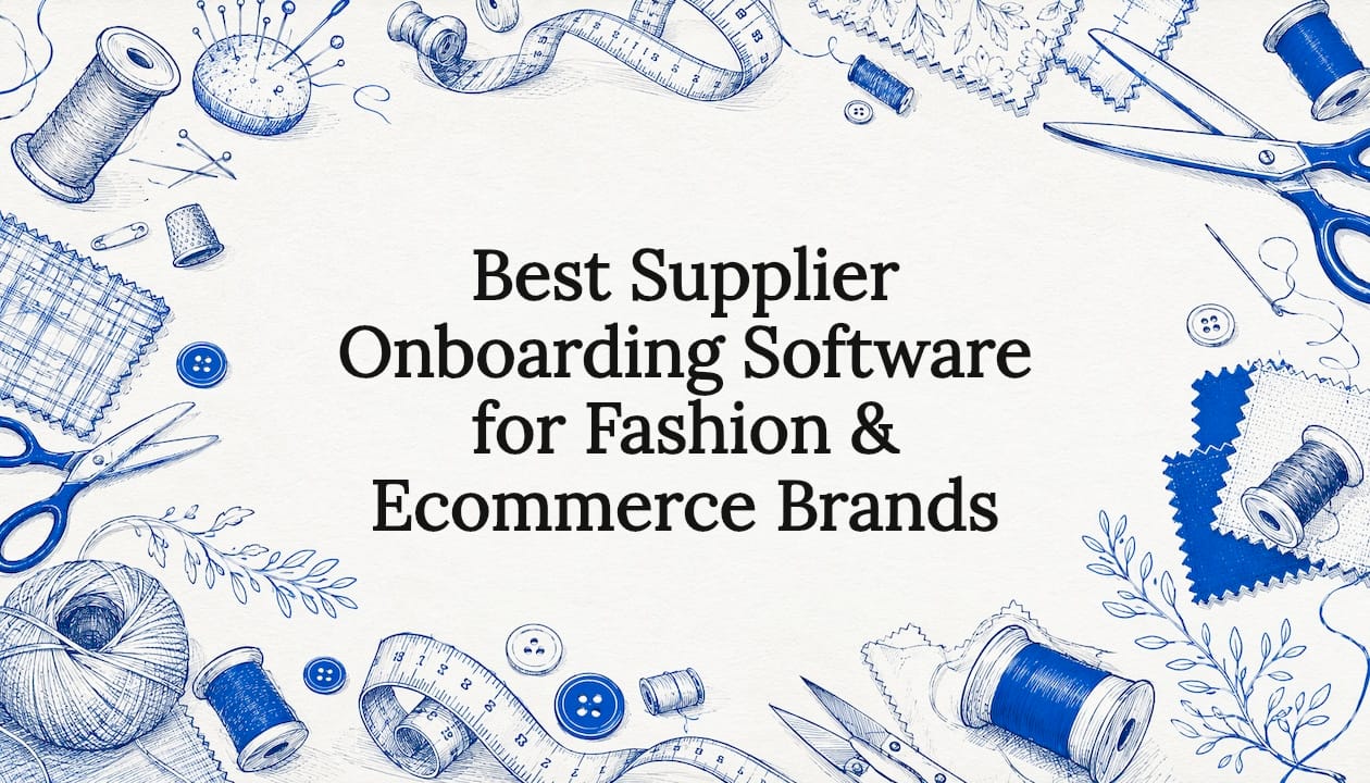 Decorative illustrated title card for supplier onboarding software article