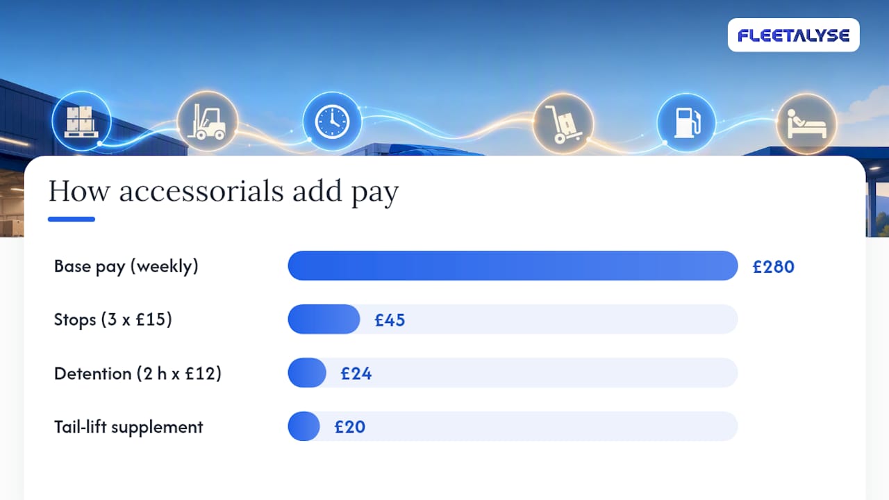 Accessorial pay and extras: how they change your total compensation — overview diagram