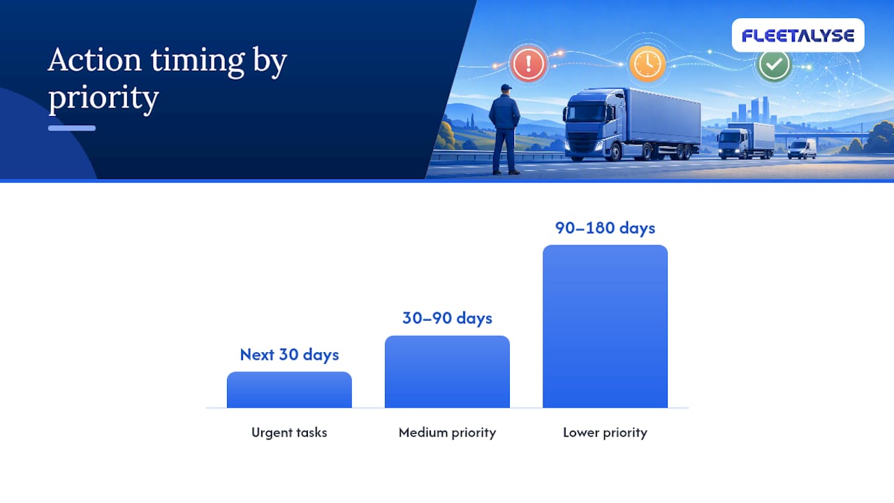 Practical compliance checklist for UK fleets: the next 90 to 180 days — overview diagram