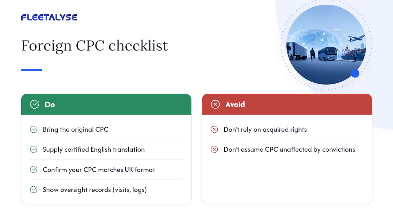 Does a foreign transport manager CPC count in Great Britain? — overview diagram