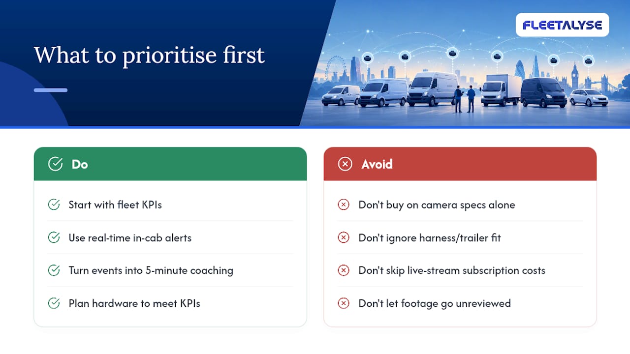 What UK fleet operators should prioritise first — overview diagram