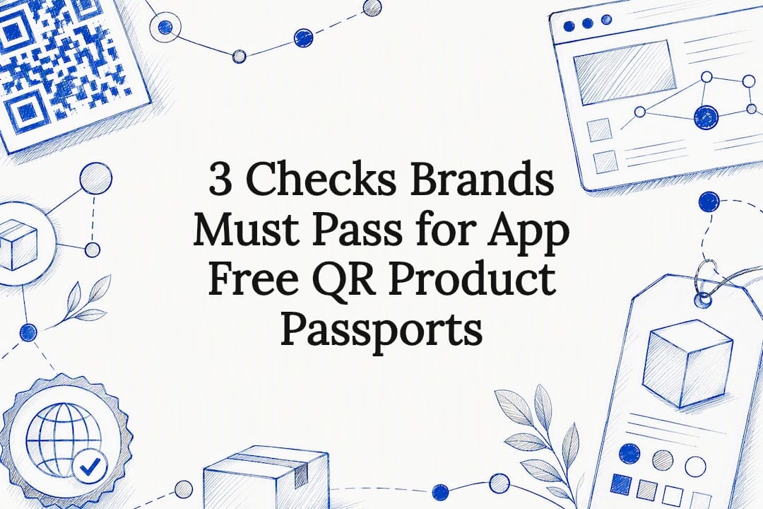 Decorative QR product passport title card