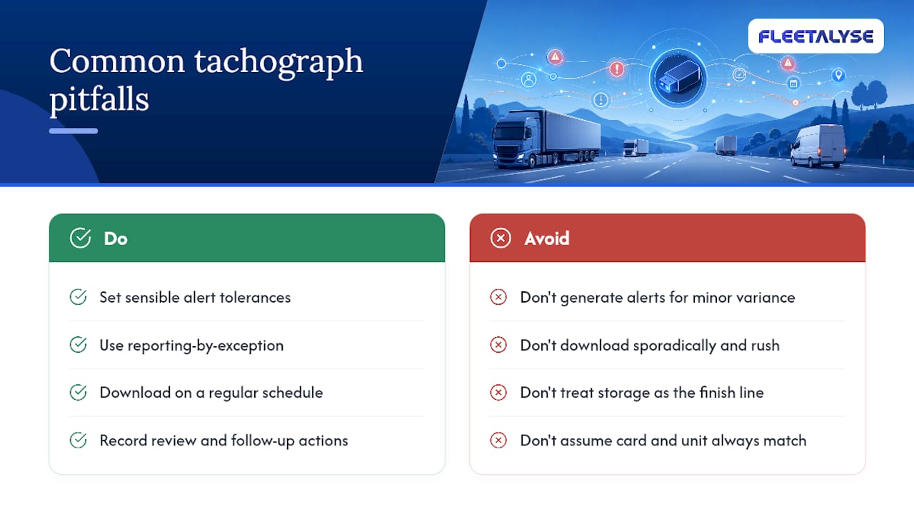 Common pitfalls in tachograph data analysis and how to avoid them — overview diagram