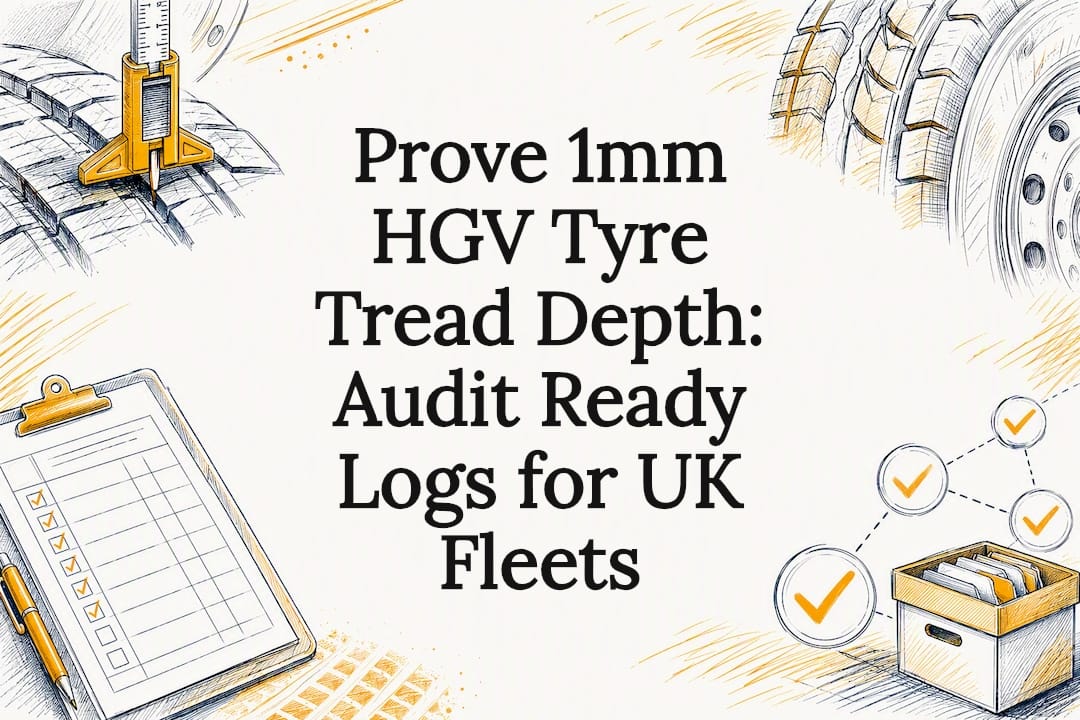 Prove 1mm HGV Tyre Tread Depth: Audit Ready Logs for UK Fleets