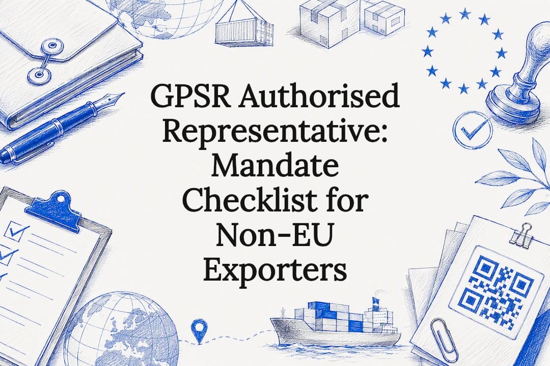 GPSR authorised representative mandate checklist title card