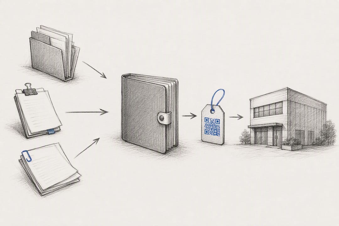Evidence documents organized into product record
