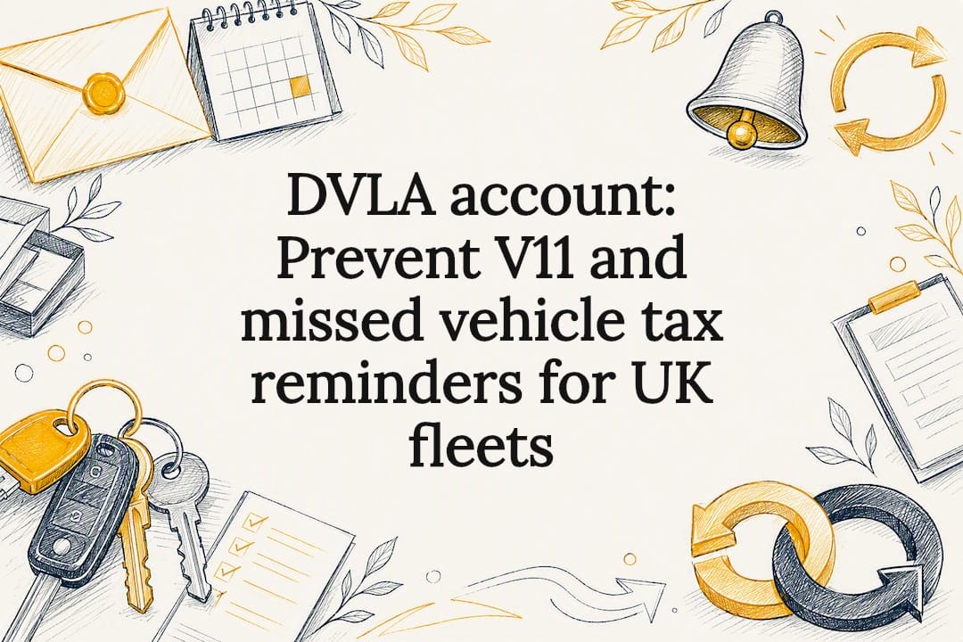 DVLA account: Prevent V11 and missed vehicle tax reminders for UK fleets