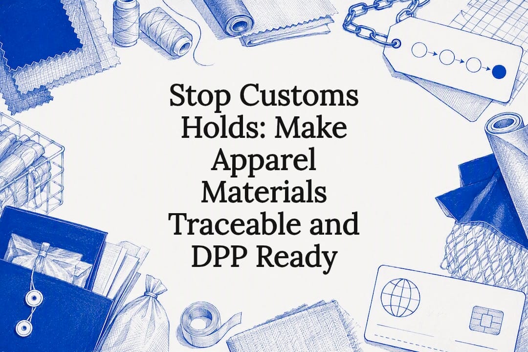 Apparel traceability title card illustration