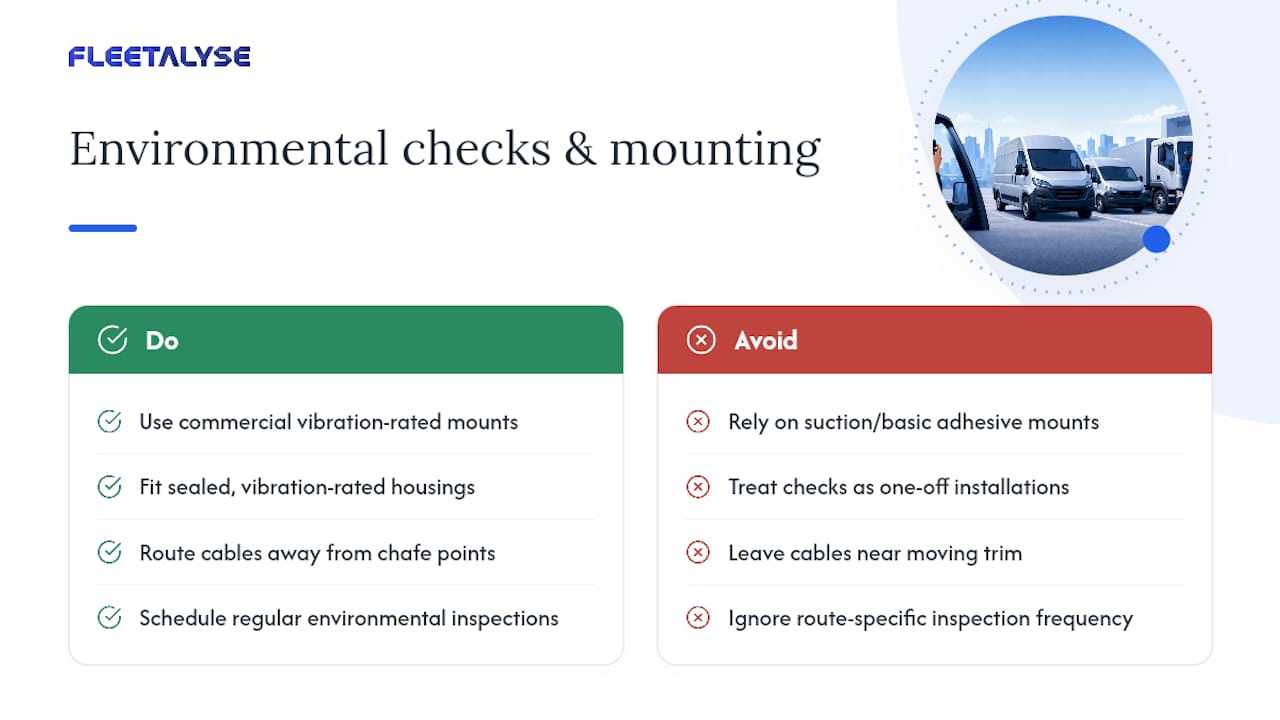 Environmental and vibration factors that affect image quality — overview diagram