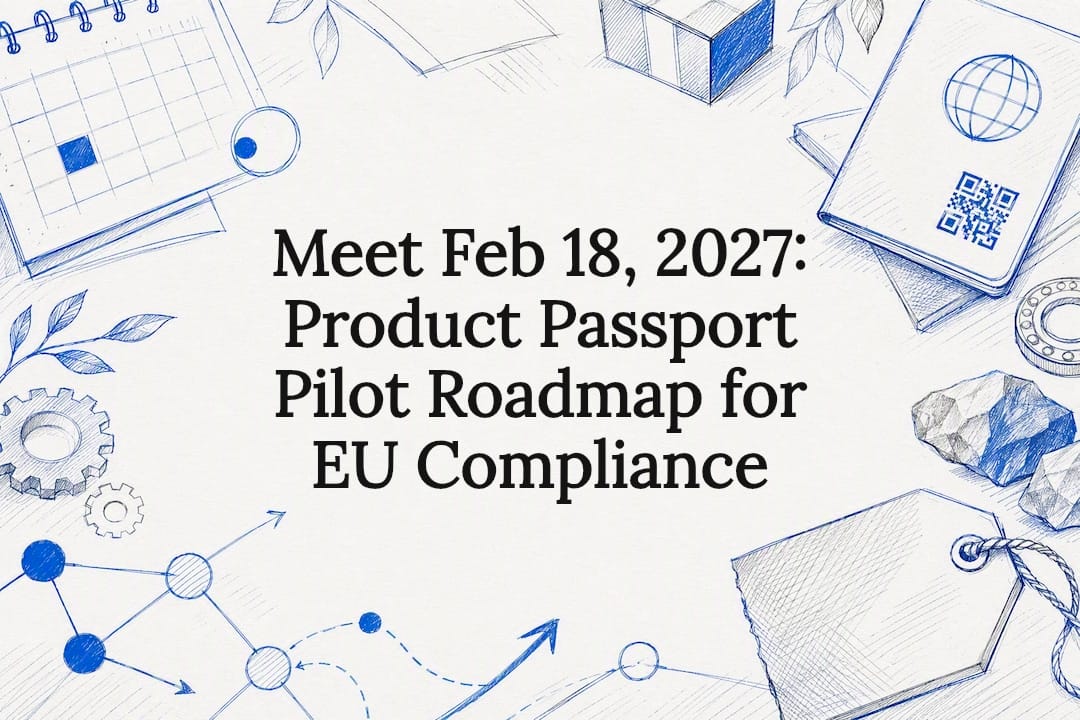 Decorative product passport roadmap title card