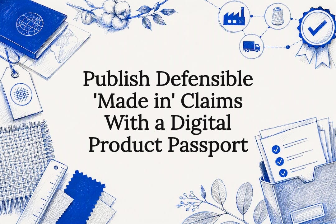 Decorative digital product passport title card