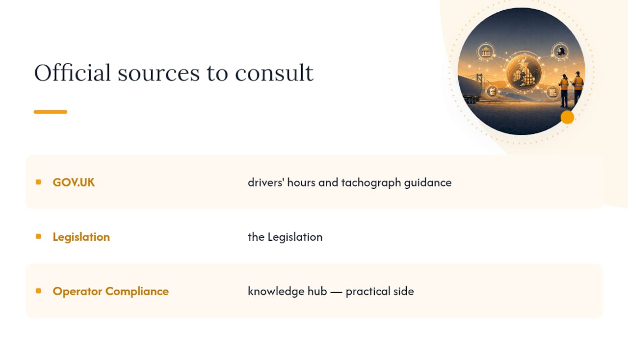 Official guidance and legislation to consult — overview diagram