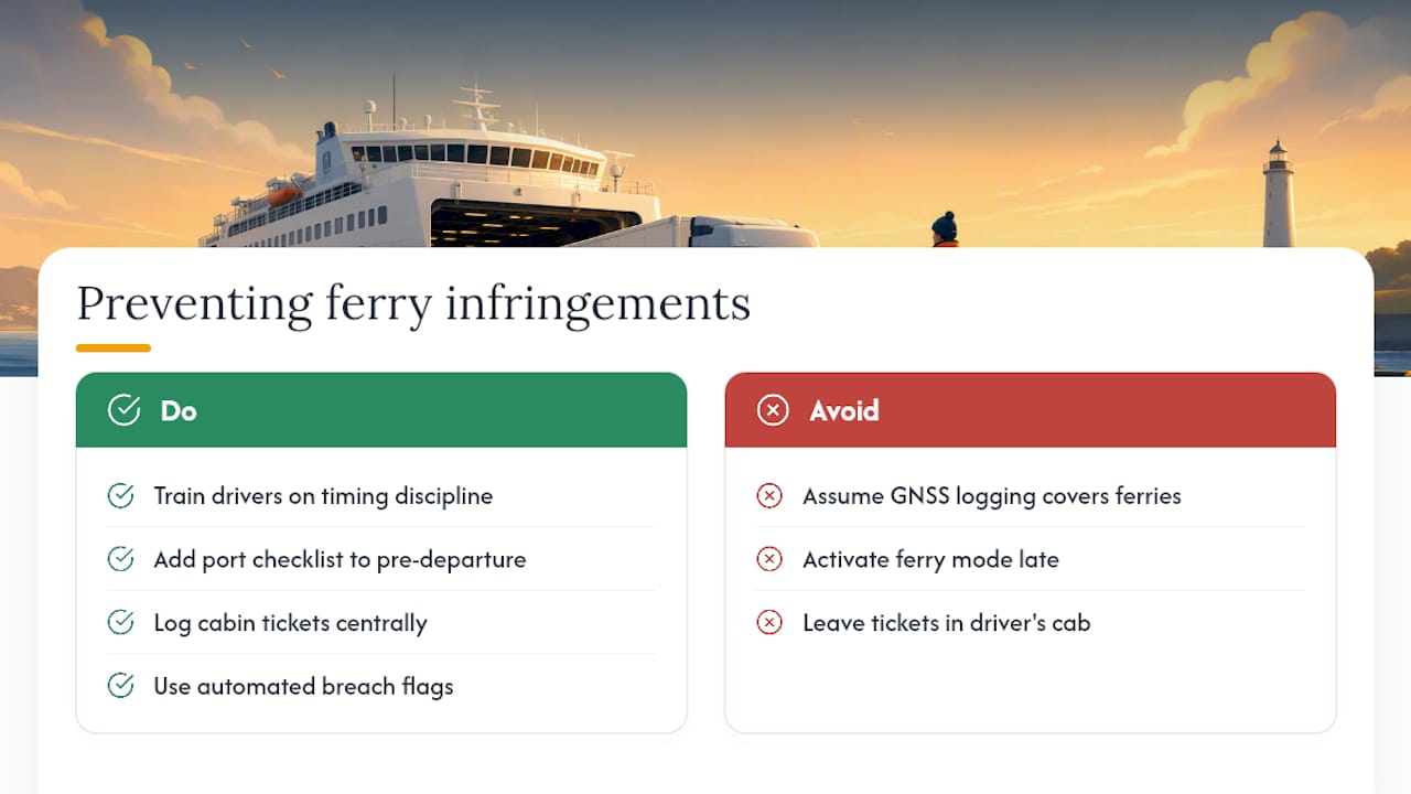 A transport manager's take on ferry compliance — overview diagram