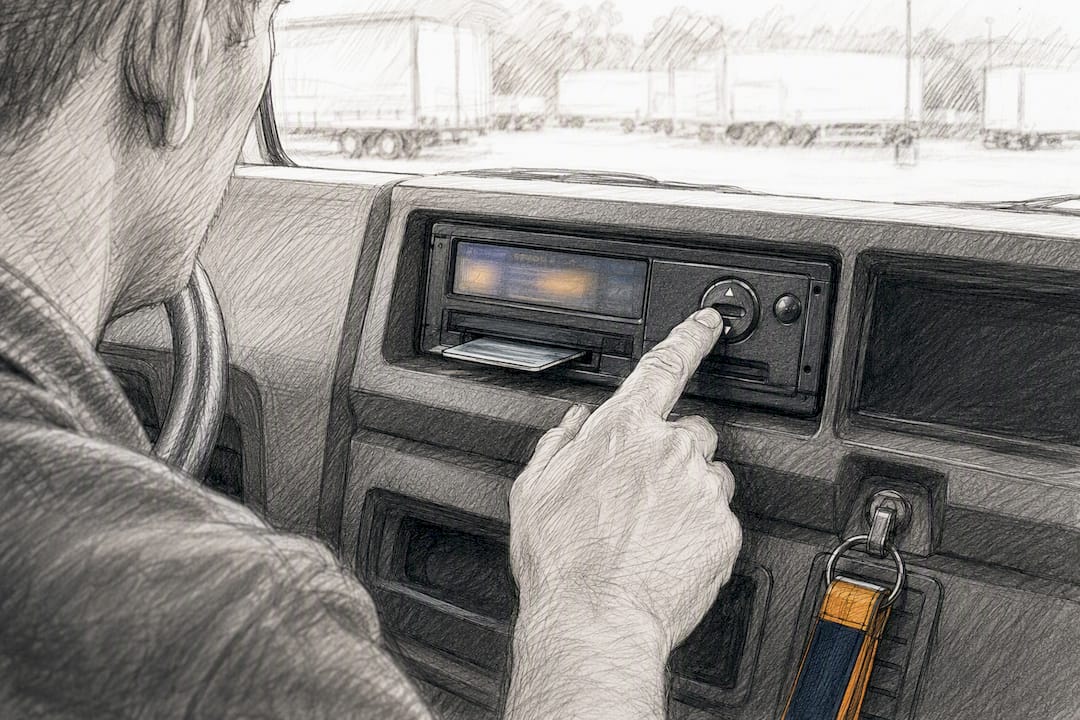 Driver correcting tachograph activity mode