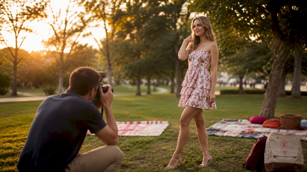 Studio senior portrait session with photographer