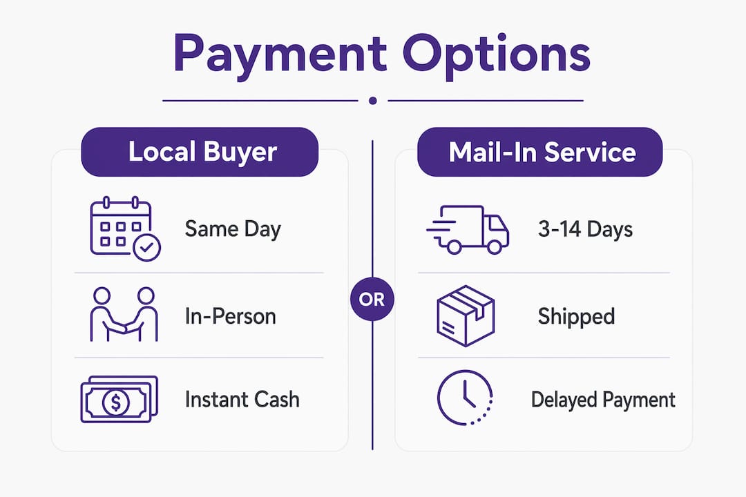 Comparison infographic local versus mail-in payments
