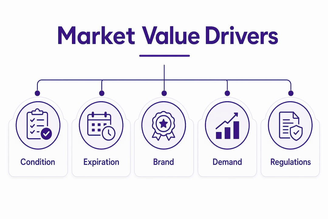 Infographic illustrating key factors affecting diabetic supply values