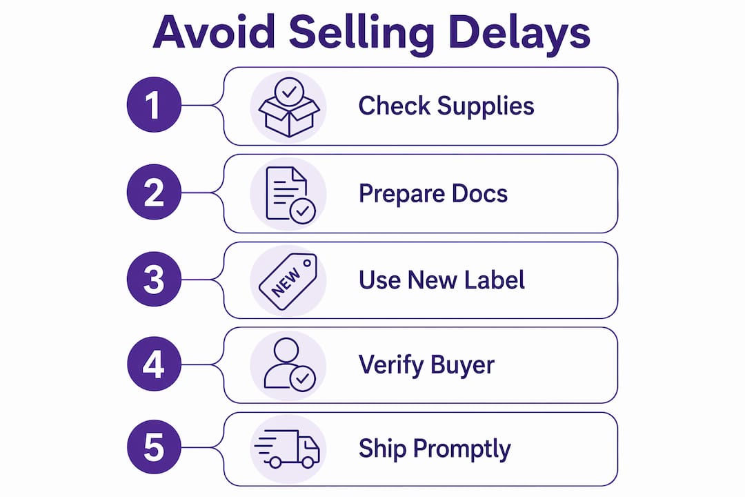Infographic outlining selling mistakes prevention steps