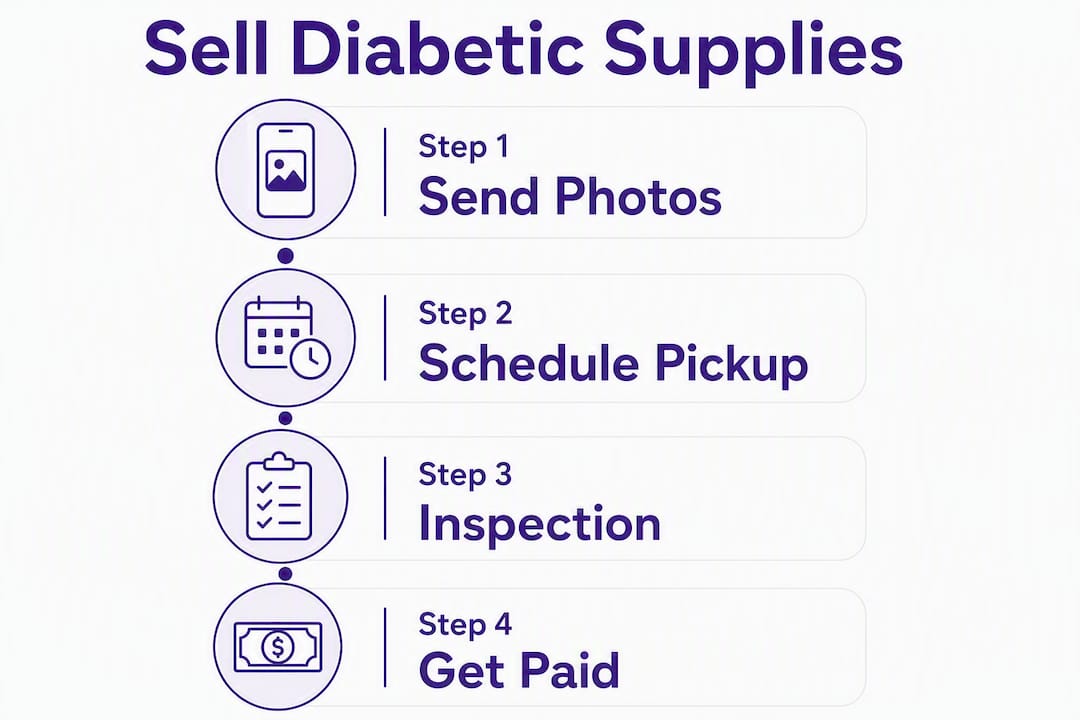 Infographic detailing steps to sell diabetic supplies