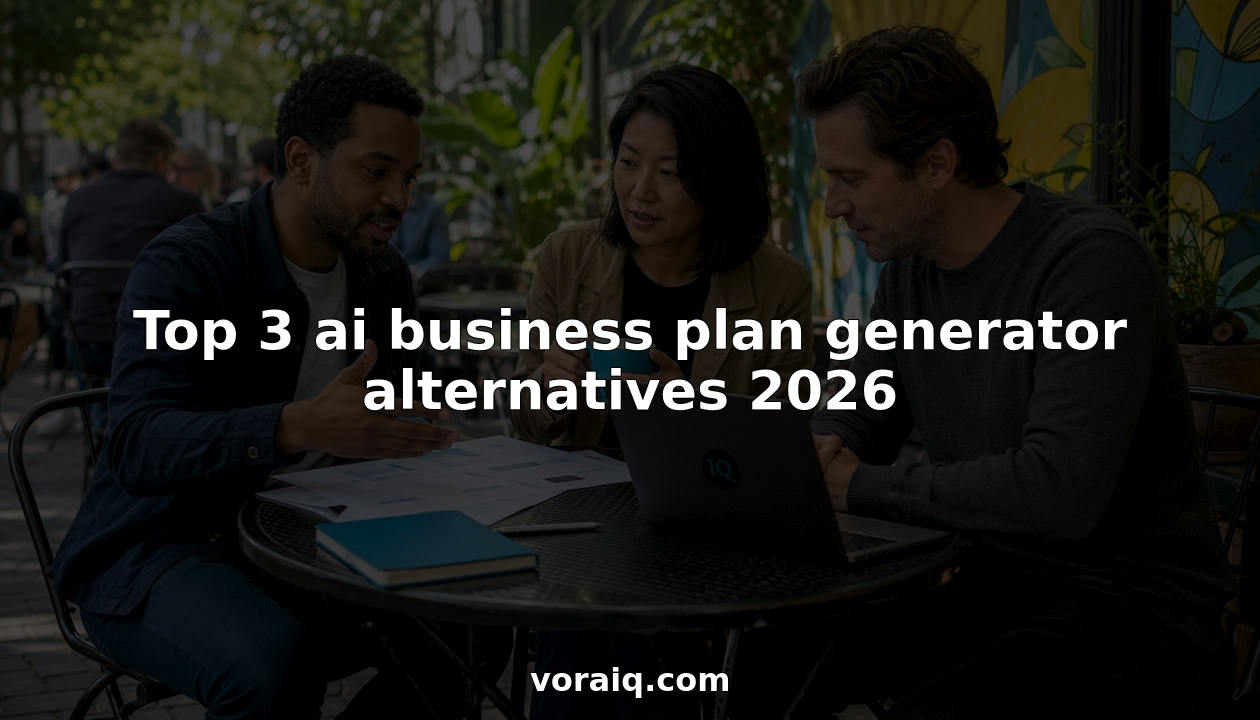 Startup founders collaborating on AI business plans